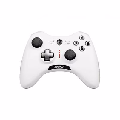 Control Para Consola De Videojuegos Msi Force Gc20v2 White Conectividad Alámbrico Usb 2.0 Longitud De Cable 2 M Color Del Producto Blanco